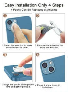 5pcs New High Definition Reinforced Mobile Phone Lens Protective Film, Anti-Explosion Scratch Resistant, Daily Use