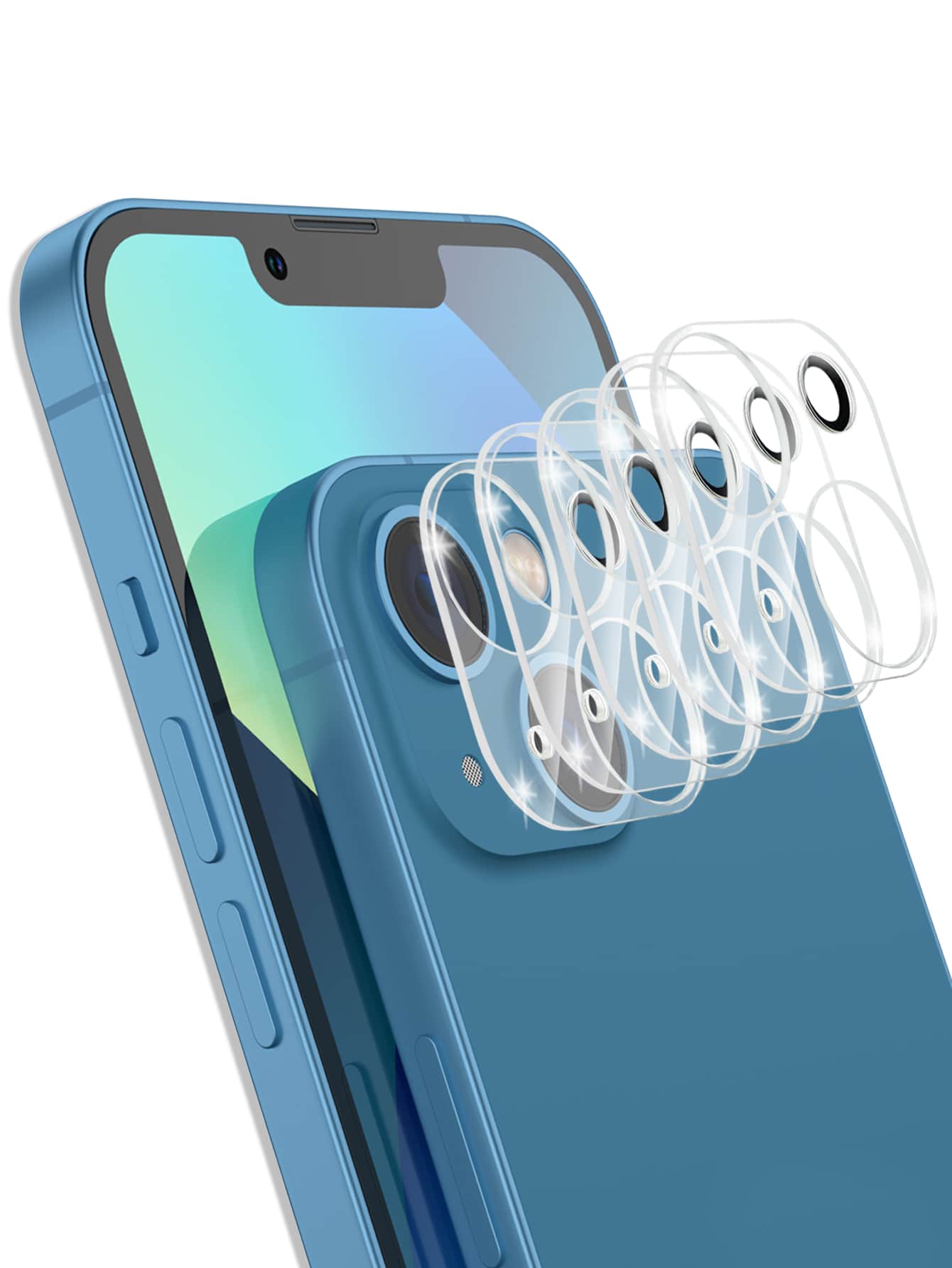 5pcs New High Definition Reinforced Mobile Phone Lens Protective Film, Anti-Explosion Scratch Resistant, Daily Use