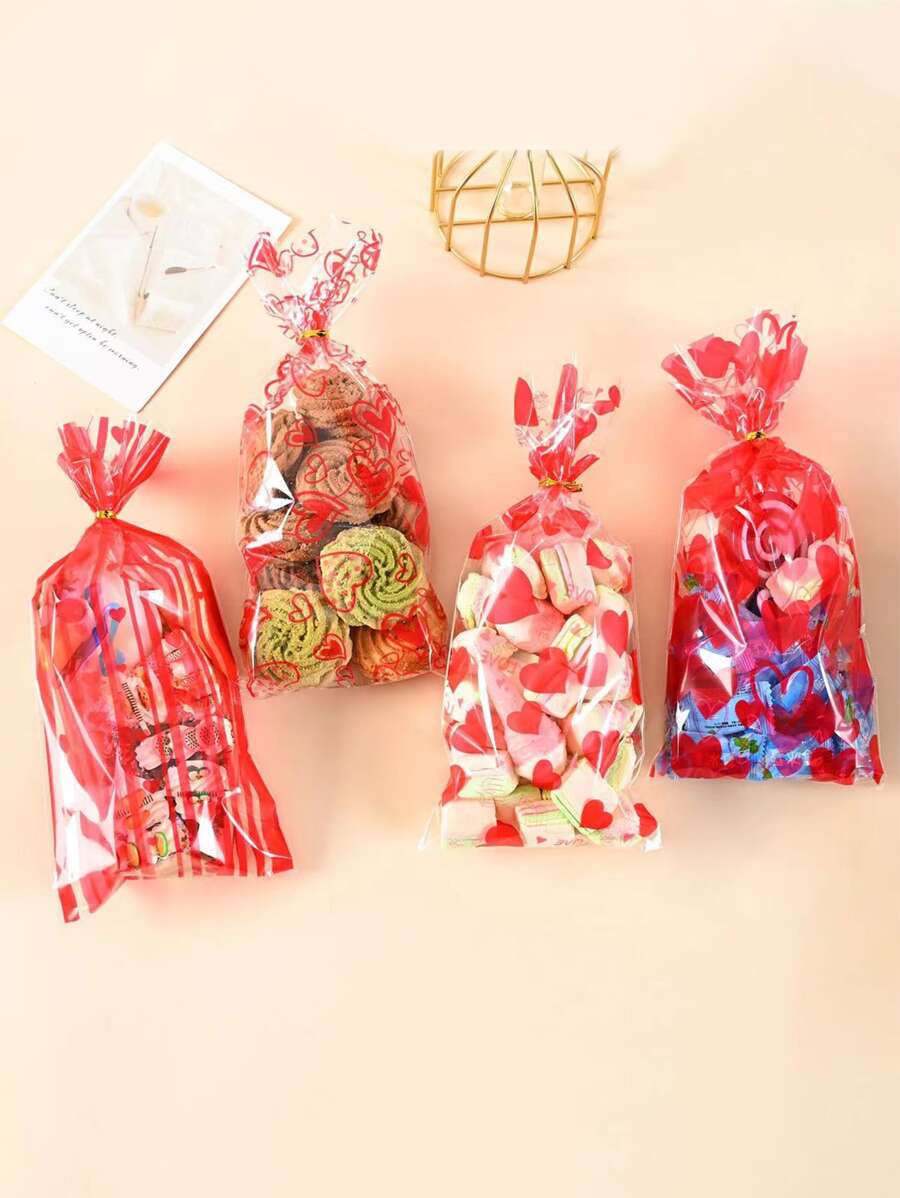 10 chiếc túi kẹo hình trái tim nhiều kiểu dáng Túi quà bằng nhựa dùng cho tiệc cưới, tiệc sinh nhật, trang trí ngày lễ tình nhân, túi đựng quà tặng ngày lễ tình nhân, trang trí ngày lễ tình nhân, ngày lễ tình nhân, quà tặng ngày lễ tình nhân - Nhiều màu - Xem 1