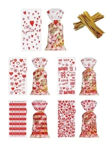 10 chiếc túi kẹo hình trái tim nhiều kiểu dáng Túi quà bằng nhựa dùng cho tiệc cưới, tiệc sinh nhật, trang trí ngày lễ tình nhân, túi đựng quà tặng ngày lễ tình nhân, trang trí ngày lễ tình nhân, ngày lễ tình nhân, quà tặng ngày lễ tình nhân - Nhiều màu - Xem 3