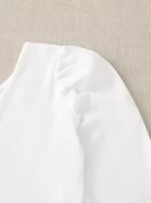 SHEIN LUNE One Shoulder Top & Paperbag Waist Belted Pants Set - Multicolor - View 4