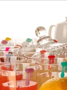 6入組矽膠杯子識別器