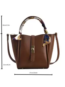 CONTAINEVERY Bolso decorado con lazo, diseño de dinero antiguo, elegante y ligero, bolso con asa superior y cierre giratorio, ideal para adolescentes, mujeres universitarias, principiantes y oficinistas. Adecuado para ir a la oficina, el trabajo y para ocasiones especiales. Bolso de mujer elegante y casual para la oficina y el trabajo.