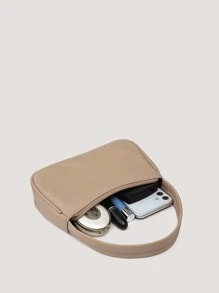 Minimalist Satchel Bag - Khaki - View 3