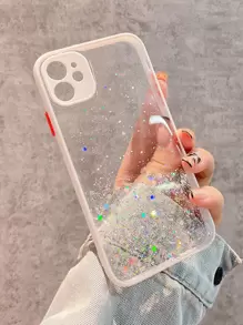 亮片透明手機殼 - 無色 - 查看 2