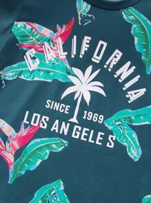 Toddler Boys Tropical Print Tee & Shorts - Multicolor - View 4