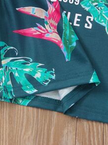 Toddler Boys Tropical Print Tee & Shorts - Multicolor - View 5