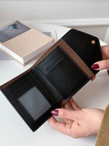 Crocodile Embossed Metal Decor Pocket Wallet Small ID Window Bi-Fold Women Wallet Portable Cash White-Collar Workers For Female College Work Business Commute Office For Anniversary For Couple For Birthday Gift On Valentine Day Gift Gift For Women Wallet Purse Wallet Small Wallet