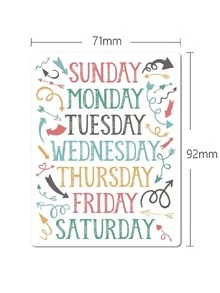 5 piezas Pegatina con estampado de letra - Multicolor - Ver 3