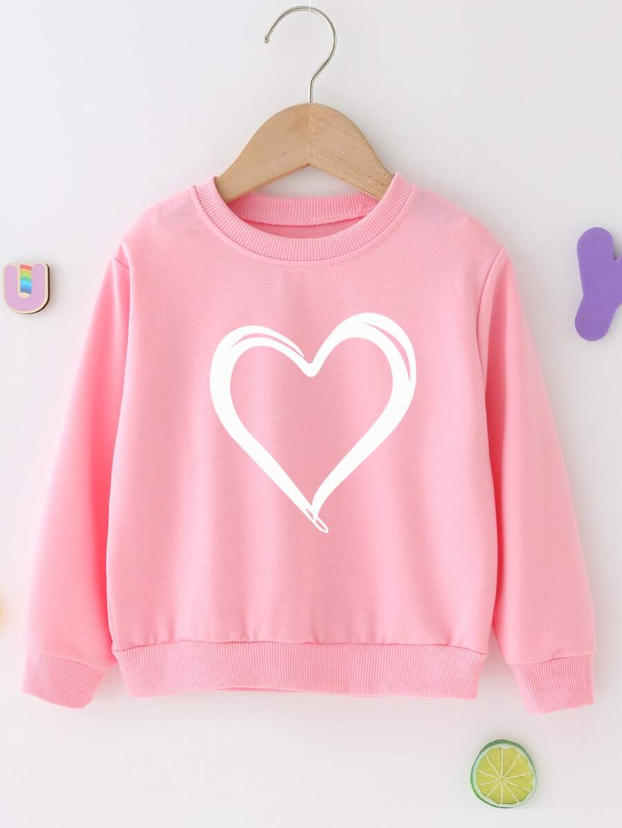 小女童1入組愛心圖案套頭衫