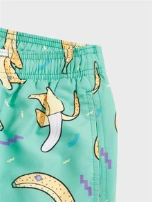 Manfinity Men Random Banana Print Drawstring Waist Swim Trunks - Green - View 6