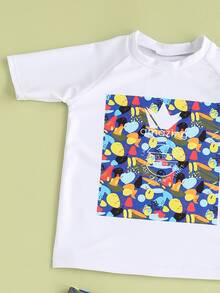 Boys Graphic Beach Swimsuit - Multicolor - View 4