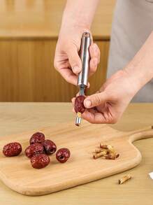 1 pieza Corer de acero inoxidable - Plateado - Ver 1