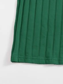 Muchica Off Shoulder Rib-knit Bodycon Dress - Green - View 5