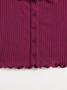 Muchica Top tank tejido de canalé en forma de lechuga - Rojo violeta - Ver 5