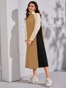 Mulvari Cut And Sew Raglan Sleeve Dress - Multicolor - View 3