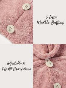 SHEIN Basic living BASIC LIVING Exclusive Quick Dry Microfiber Hair Turban Towel Coral Fleece Holiday Gift-Ash Rose Christmas For Holiday Gift Giving Home Bathroom DecorHair Bonnet