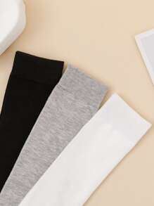 3雙簡約風高筒襪 - 彩色 - 查看 4