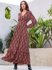 Đầm Viên lá sen Paisley Boho - Nhiều màu - Xem 3