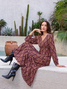 Đầm Viên lá sen Paisley Boho - Nhiều màu - Xem 4