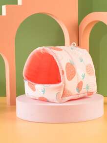 Strawberry Print Pet Bed - Multicolor - View 2