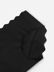 Yoga Basic Feels Like Skin Scallop Trim Sports Brief - Black - View 4