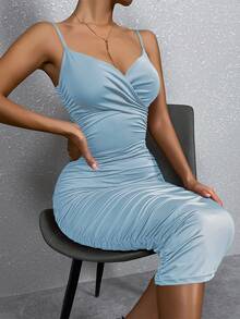 Cami Kleid mit Rüschen - Babyblau - Übersicht 4