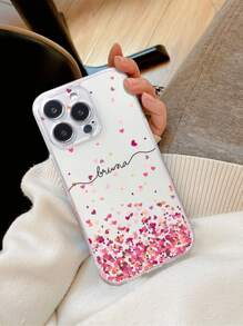 Ốp điện thoại họa tiết trái tim, tương thích với iPhone 15/15Pro/15Plus/15Promax. - Nhiều màu - Xem 1