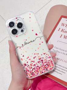 Ốp điện thoại họa tiết trái tim, tương thích với iPhone 15/15Pro/15Plus/15Promax. - Nhiều màu - Xem 4