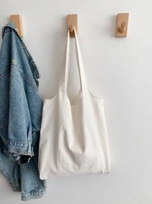 Bolsa de compras con estampado de dibujos animados - Blanco - Ver 4