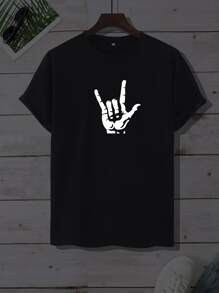 Manfinity EMRG Tops Nam Con số Đường phố - màu đen - Xem 1