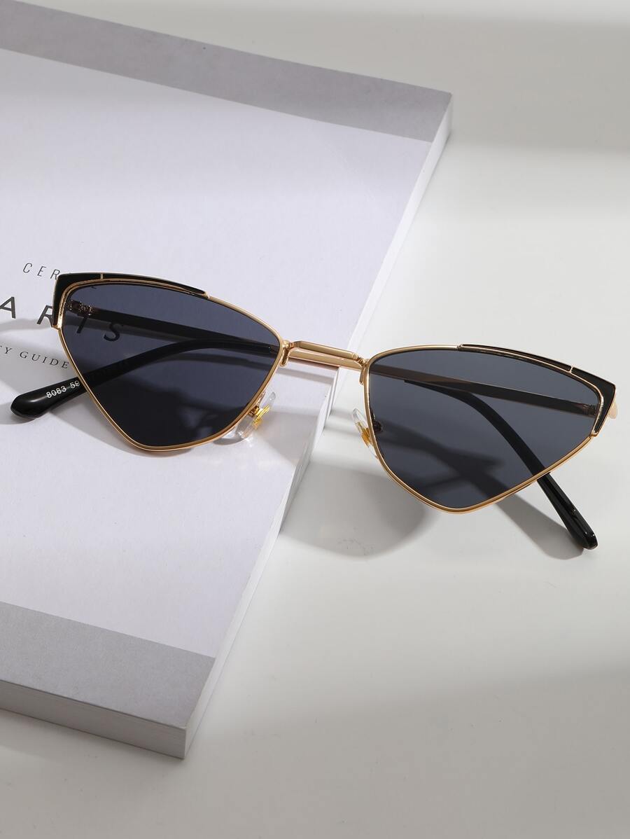 Kính thời trang mắt mèo cổ điển - Xám - Xem 1