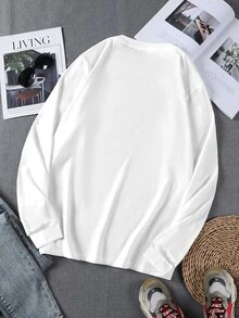 Manfinity Men Car And Slogan Graphic Sweatshirt - White - View 2