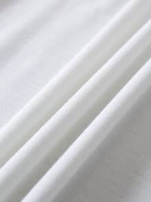 樹和標語圖案T恤 - 白色 - 查看 3