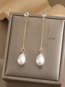 Sten Dekorationer Pärldekorationer Hängande Örhängen