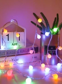 1pc 20 Lights 3m Small Globe String Lights, Ideal For Room Decoration, Birthday Party, Wedding, Holiday, Four Seasons Gift - Multicolor - View 4