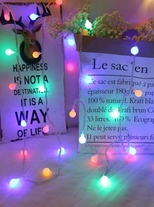 1pc 20 Lights 3m Small Globe String Lights, Ideal For Room Decoration, Birthday Party, Wedding, Holiday, Four Seasons Gift - Multicolor - View 5