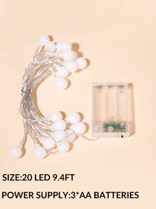 1pc 20 Lights 3m Small Globe String Lights, Ideal For Room Decoration, Birthday Party, Wedding, Holiday, Four Seasons Gift - Multicolor - View 3