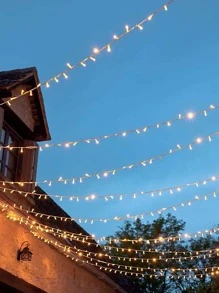 1pc 80 Led 10m Fairy String Light With Ice Bar Design For Room Decor, Bedroom, Birthday, Wedding, Party, Gift - Yellow - View 3