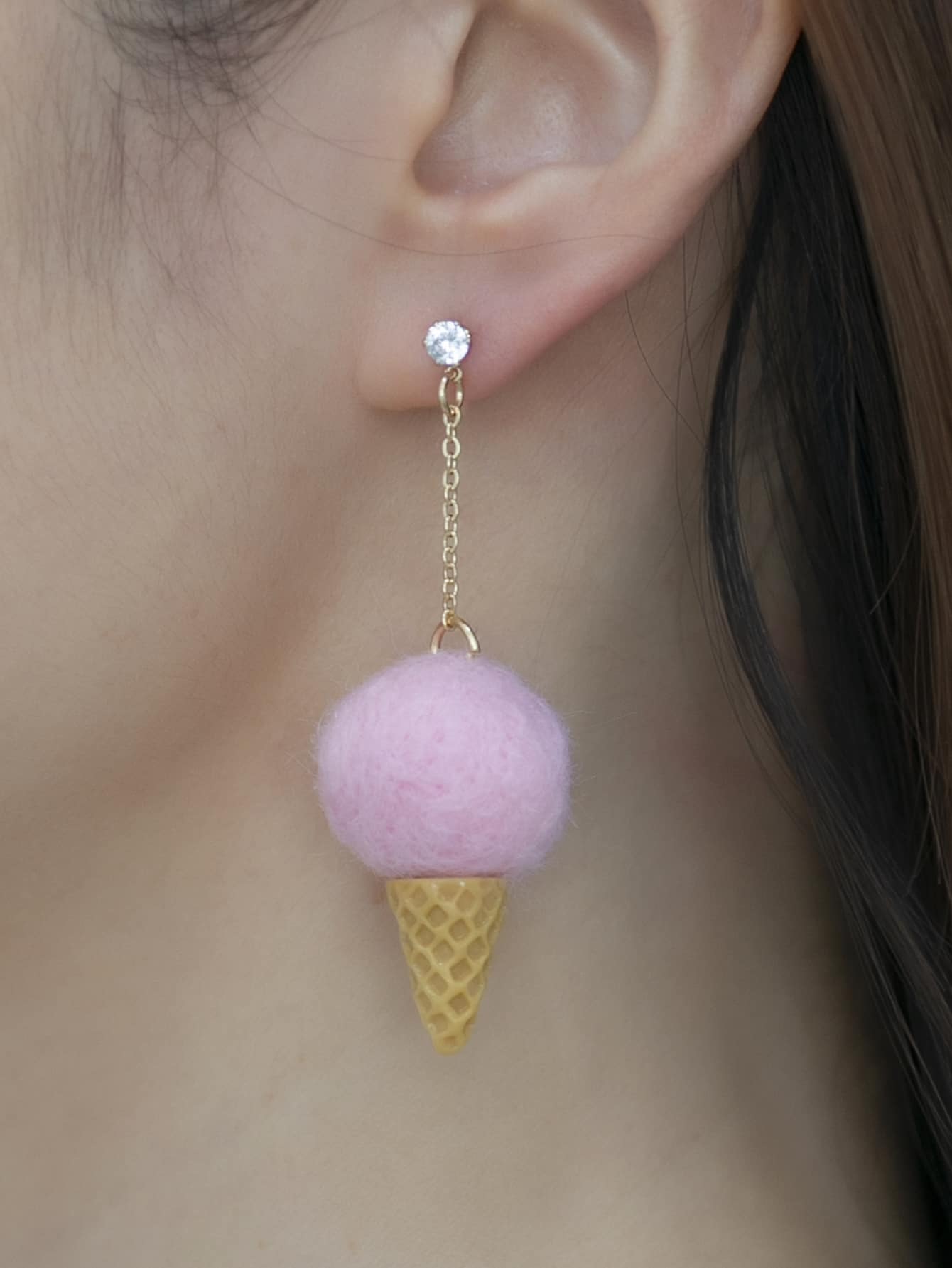 Ice Cream Design Drop Earrings - Multicolor - View 3