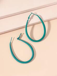 Hoa tai vòng tối giản - màu xanh lá - Xem 2