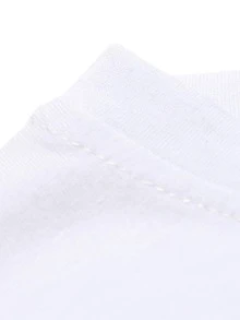 Manfinity Tops Nam Túi Slogan Giải trí - trắng - Xem 3