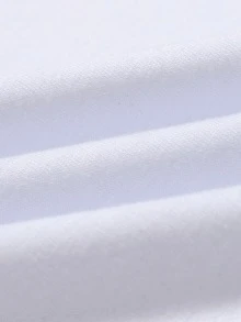 Manfinity Tops Nam Túi Slogan Giải trí - trắng - Xem 6