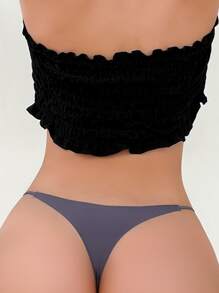 6 paquetes Bragas sexy sin costuras de color liso - Multicolor - Ver 2