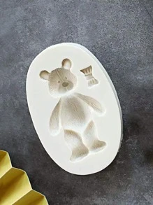 1pc Bear Shaped Silicone Mold 3D Bear Silicone Fondant Molds, Bear Candy Chocolate Molds for DIY Cake Fondant Cookie Cupcake Cake Topper Decoration Desserts Handmade Crystal Sugar Crafts for Baby Shower Party