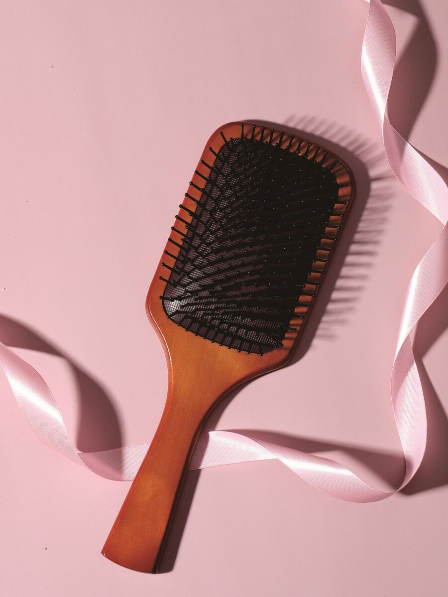 1pc Hair Cushion Brush - Brown - View 1