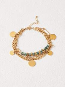 MOTF PREMIUM Pulsera con diseño de redondo - Amarillo Oro - Ver 1