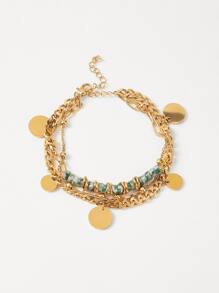 MOTF PREMIUM Pulsera con diseño de redondo - Amarillo Oro - Ver 3
