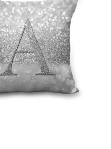 1pc Letter Graphic Cushion Cover Without Filler, Modern Throw Pillow Case For Sofa, Home Decor - Light Grey - View 3