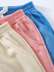 小男童3入組字母補丁細節前蝴蝶結短褲 - 彩色 - 查看 4